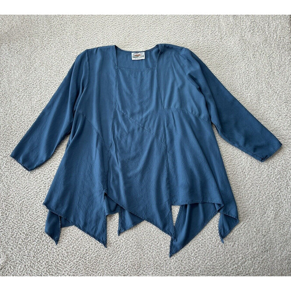 Tienda Ho Tunic Blouse Womens One Size Lagenlook Art to‎ Wear Asymmetrical - Picture 1 of 9